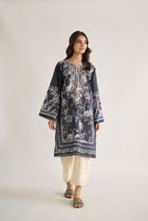 DC-0456 GREY EMBROIDERED KURTA
